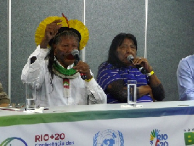 Mission RIO+20 jour 1: RAONI, MEGARON et la presentation du Fonds Kayapo