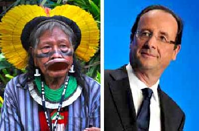 Chief RAONI - Message to the President of the French Republic, François Hollande